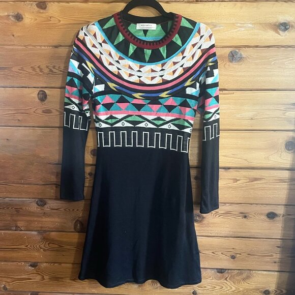 Aldo Martins Multicolor Geometric Long Sleeve Dress - Picture 3 of 11